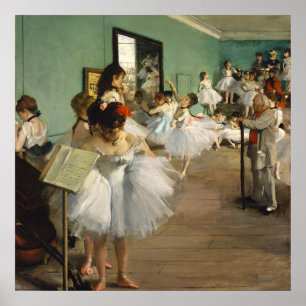 Degas Ballet Rehearsal Dance Class Ballerina Art Poster