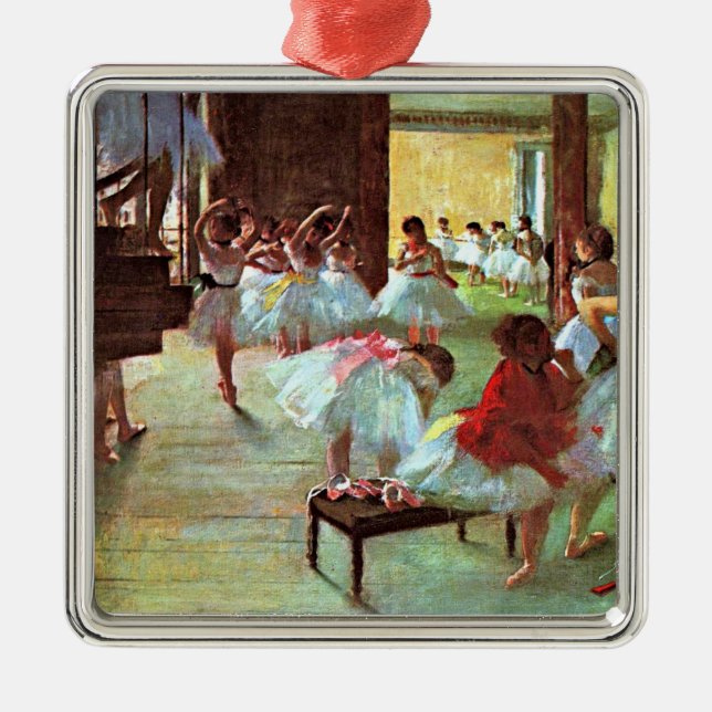 Degas -  Ballet School Metal Tree Decoration (Front)