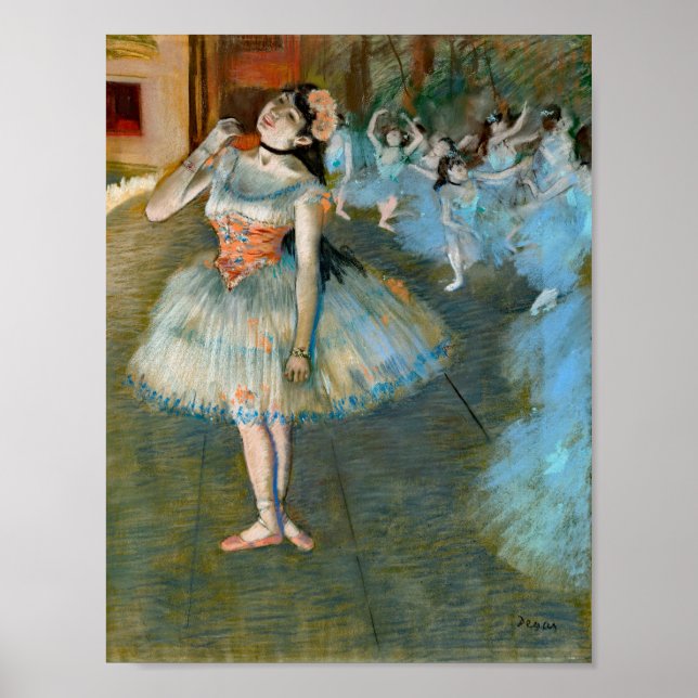 Degas Ballet Star Painting Poster (Front)