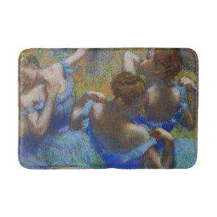 Degas Blue Dancers Pastel Fine Art Masterpiece Bath Mat