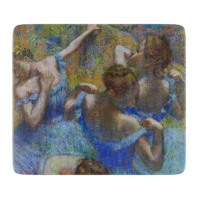 Degas Blue Dancers Pastel Fine Art Masterpiece Cutting Board (Front)