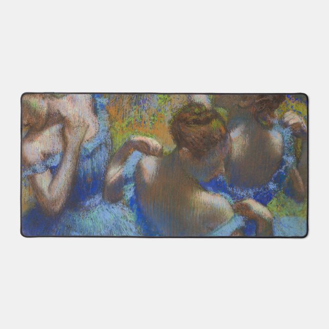 Degas Blue Dancers Pastel Fine Art Masterpiece Desk Mat (Front)