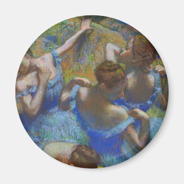 Degas Blue Dancers Pastel Fine Art Masterpiece Magnet (Front)