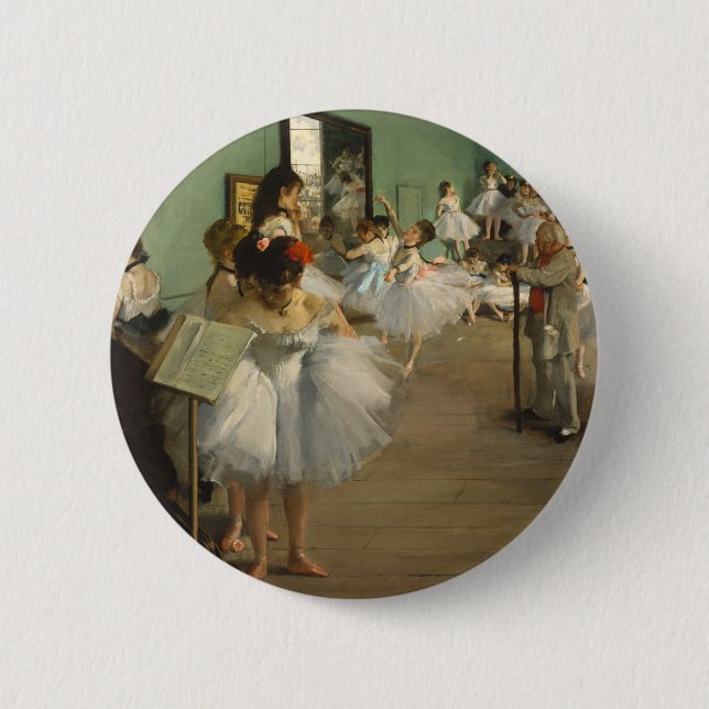 Degas Dance Class Ballet Dancers Ballerina Art 6 Cm Round Badge (Front)