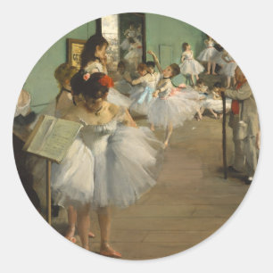 Degas Dance Class Ballet Dancers Ballerina Art Classic Round Sticker
