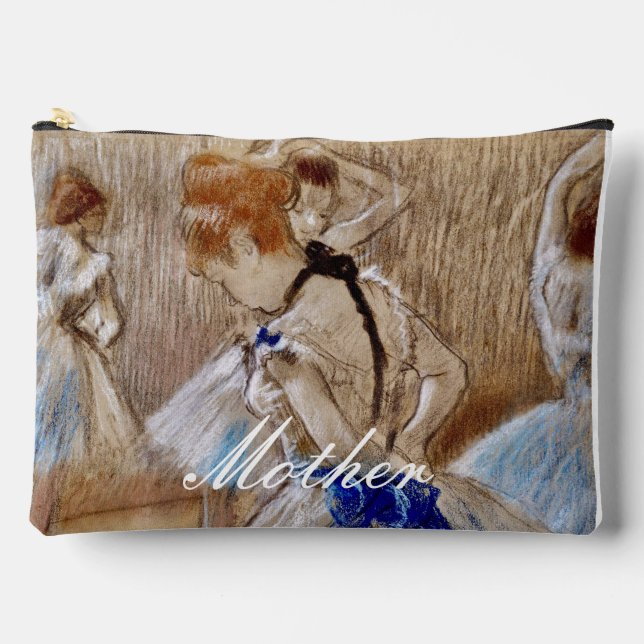 Degas Dancer With Blue Ribbon  Accessory Pouch (Front)