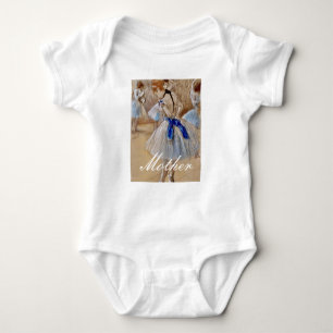 Degas Dancer With Blue Ribbon Baby Bodysuit