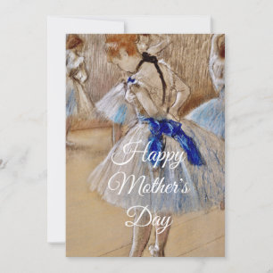 Degas Dancer With Blue Ribbon  Holiday Card
