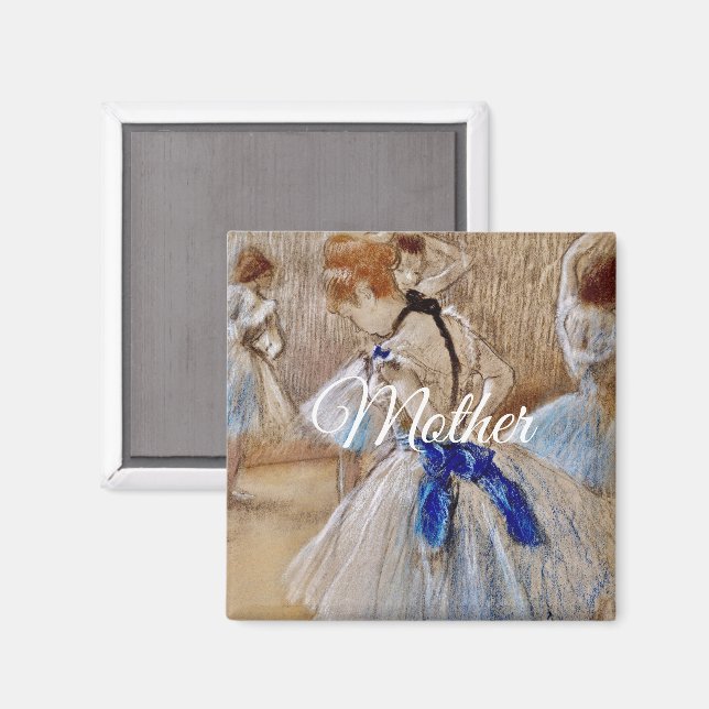 Degas Dancer With Blue Ribbon  Magnet (Front/Back)