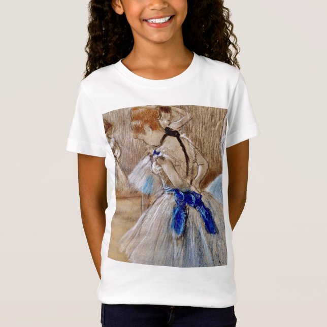 Degas Dancer With Blue Ribbon T-Shirt (Front)
