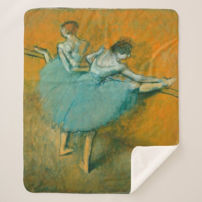 Degas Dancers at the Bar Ballet Sherpa Blanket (Front)
