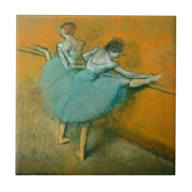 Degas Dancers at the Bar Ballet Tile (Front)