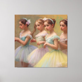 Degas dancers in soft colors canvas print