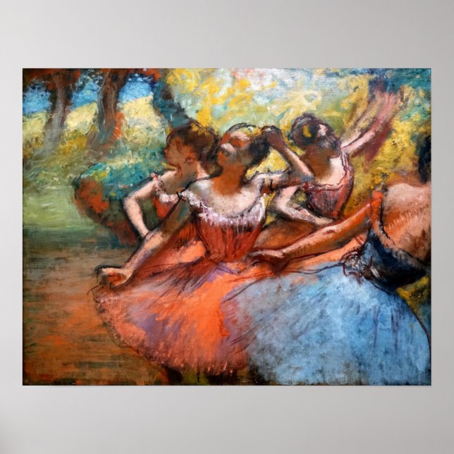 Degas - Four Ballerinas On Stage 1890 Poster (Front)