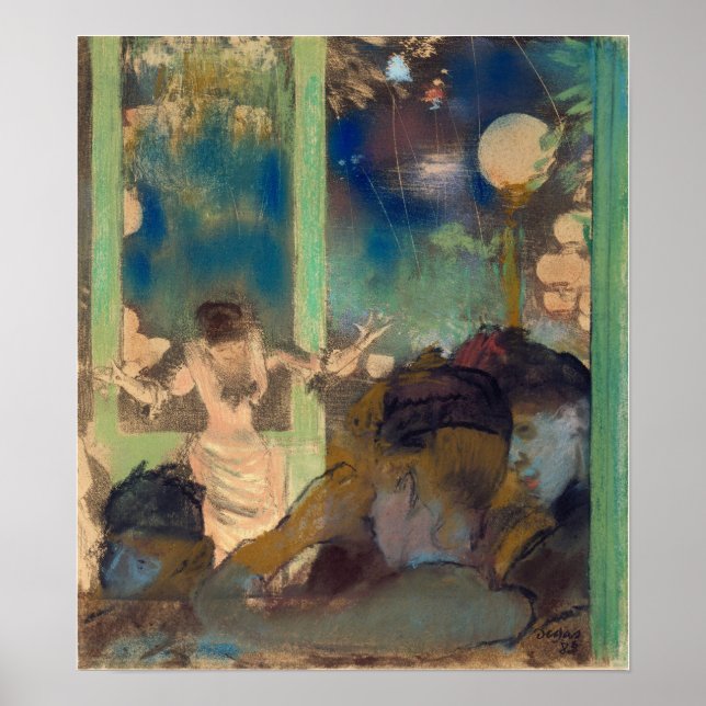 Degas - Mademoiselle Becat, Cafe Des Ambassadeurs Poster (Front)