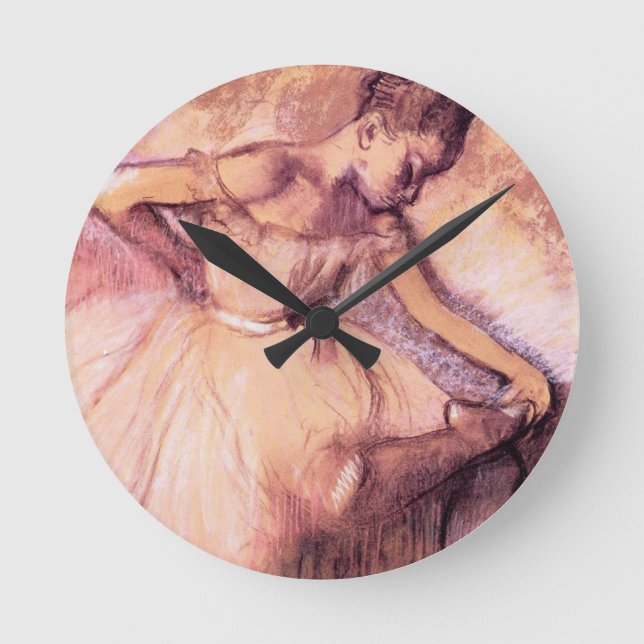Degas Pink Ballerina Clock (Front)