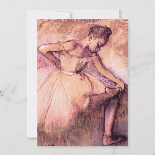 Degas Pink Ballerina Invitations (Front)