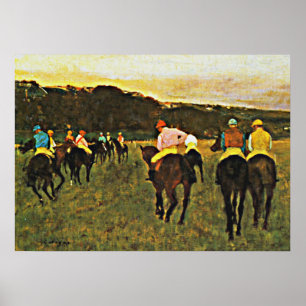 Degas - Races at Longchamp Poster