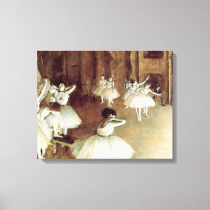 Degas' Rehearsal on Stage Canvas Print