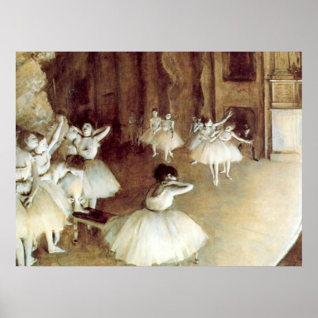 Degas' Rehearsal on Stage Poster (Front)