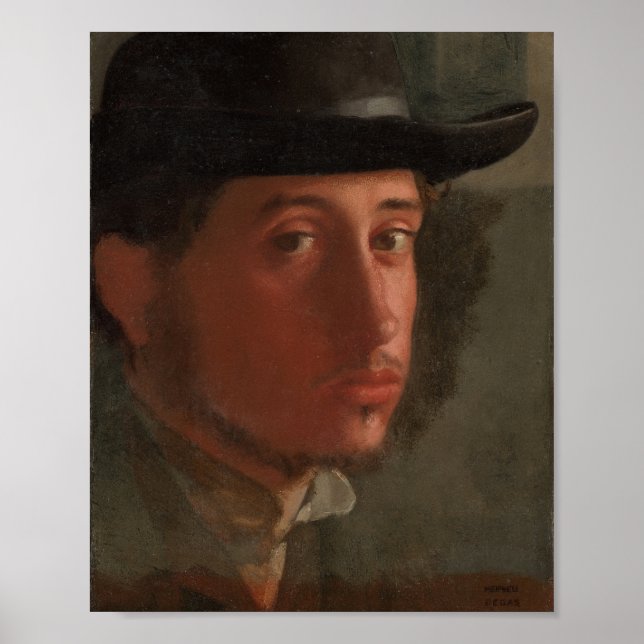 Degas - Self-Portrait (1857) Poster (Front)