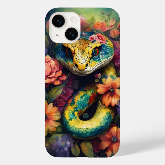 degital galaks snake image bast  iphone cases (Back)