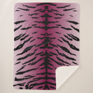 Degraded pink tiger style sherpa blanket