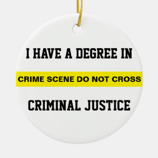 Degree in Criminal Justice Ceramic Tree Decoration