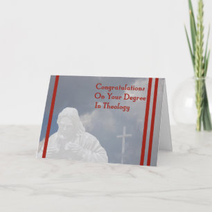 Degree in Theology Card with God and Cross