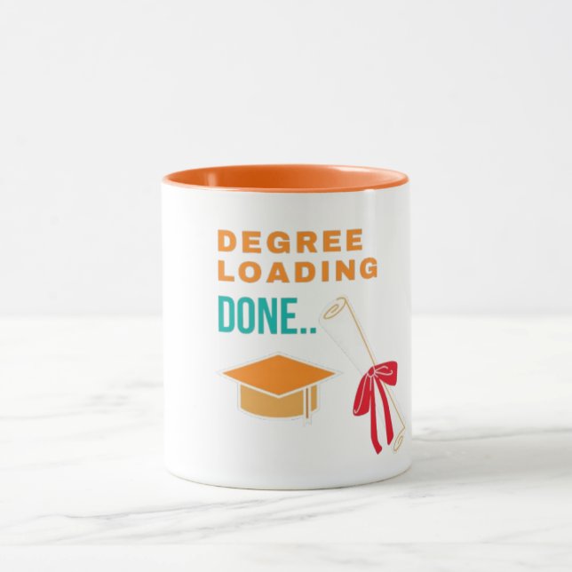 Degree Loading Done Graduation  Mug (Center)