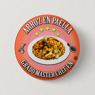 Degree Master Chef in Rice in Paella 6 Cm Round Badge