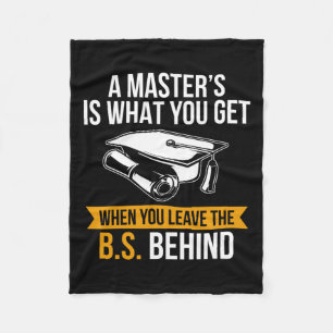 Degree Mba Masters Degree Graduation Fleece Blanket