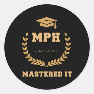 Degree Public Health Graduation  Classic Round Sticker