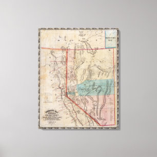 DeGroot's Map of Nevada Territory Canvas Print
