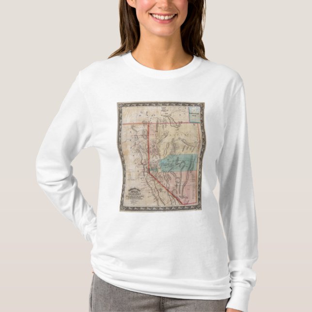 DeGroot's Map of Nevada Territory T-Shirt (Front)