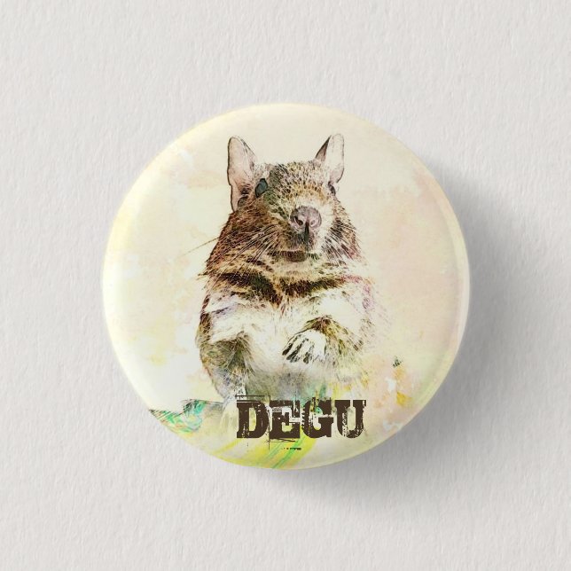 ►► Degus ► 3 Cm Round Badge (Front)
