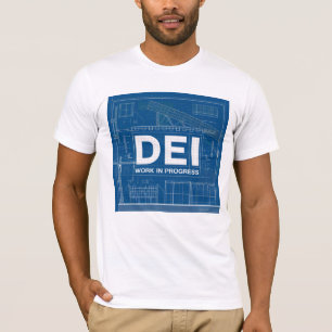 DEI Work Blueprint Technical Drawing T-Shirt 