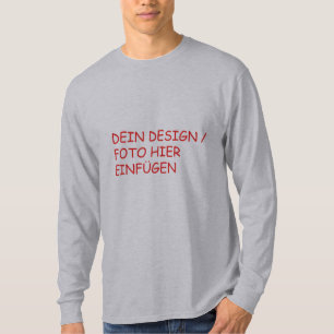 DEIN DESIGN / PHOTO Gentlemen Langarmshirt gray T-Shirt