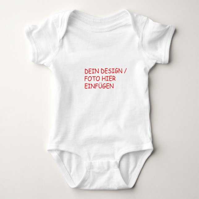 DEIN DESIGN/TEXT/FOTO Baby Strampler Babybodies Baby Bodysuit (Front)