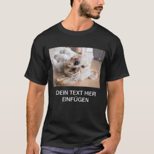  DEIN DESIGN/TEXT/FOTO Herren Hund schwarz T-Shirt