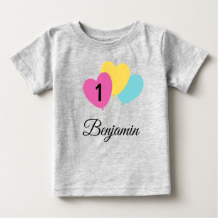 DEIN DESIGN/TEXT/PHOTO first birthday balloon Baby T-Shirt