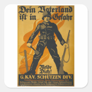 Dein Doterland - Vintage Germany War Square Sticker