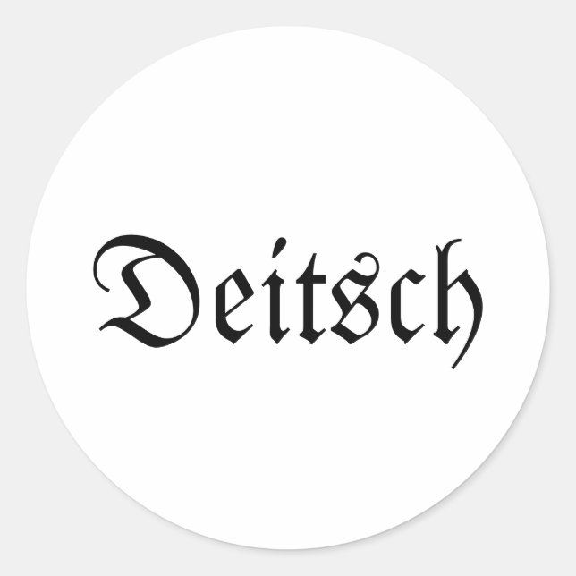 Deitsch Round Stickers (Front)