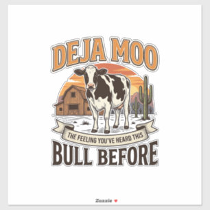 Deja Moo Funny Cow Western Vintage Shirt Design_1