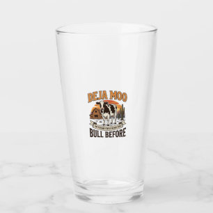 Deja Moo Funny Cow Western Vintage Shirt Design_1 Glass