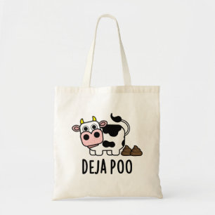 Deja Poo Funny Cow Poop Pun  Tote Bag