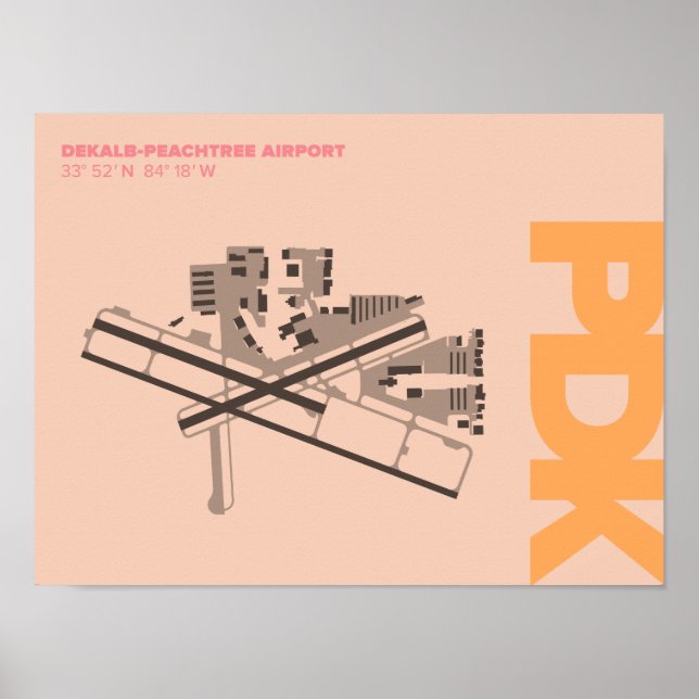 DeKalb-Peachtree Airport (PDK) Diagram Poster (Front)