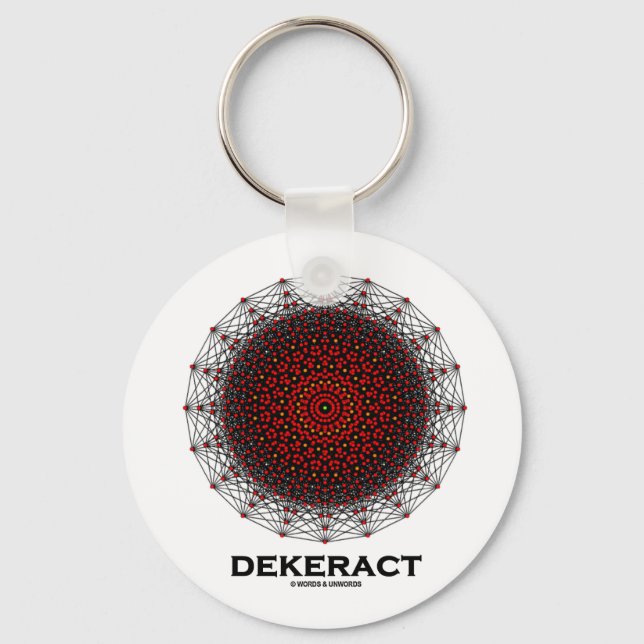 Dekerat (10-Dimensional Hypercube) Key Ring (Front)