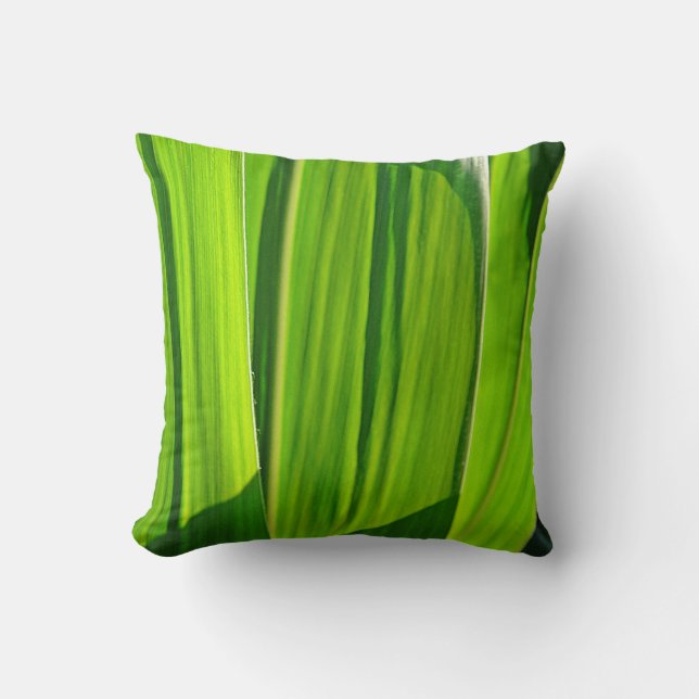 Dekokissen grüne Maisblätter mit Schatten Cushion (Front)