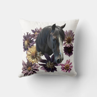 Dekokissen Horse Flower Cushion